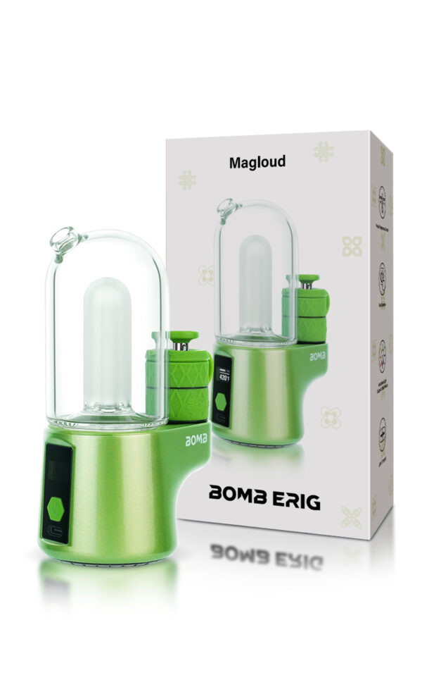 BOMB ERIG Magloud-Portable Electric Dab Rig - Lime - Image 4